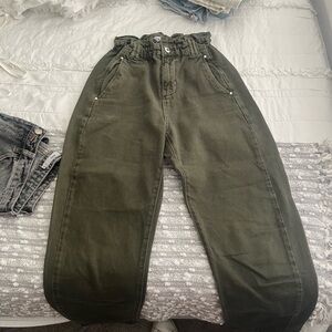Zara high-waisted baggy jeans, color: Khaki